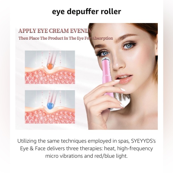 New! Eye & Face Massage Tool Wand Pen, Eye Lift Wand Heated Warm, Vibration, Fir - Picture 10 of 17